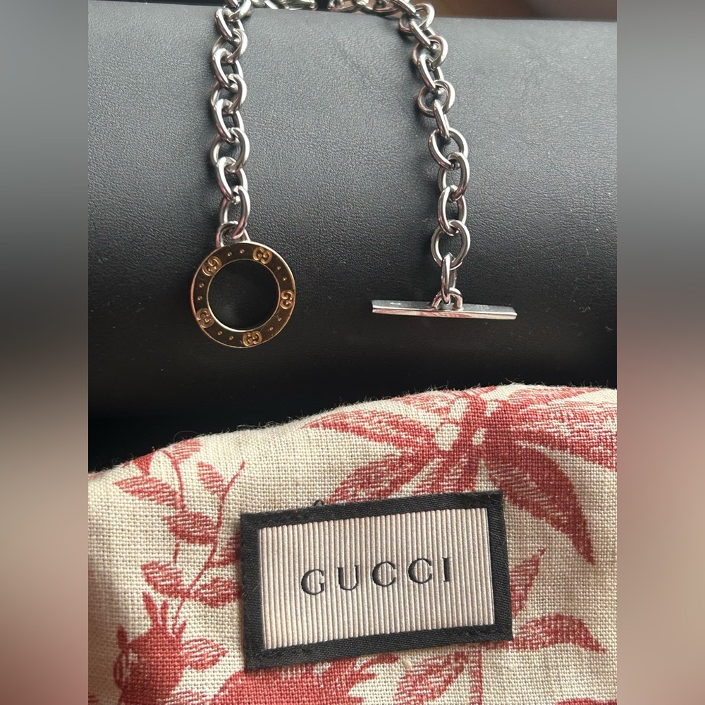 /traded/🔥 Gucci 18K & Steel ‘Icon’ Link Bracelet - Picture 2 of 16